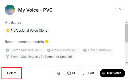 How do I delete a voice I've shared with the Voice Library? – ElevenLabs